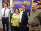 Thumbnail: New Russell Ontario Lions Jean Lauziere, Peter Romme, Diane Wolfenden, Ted Morrison, and Ken Beaman